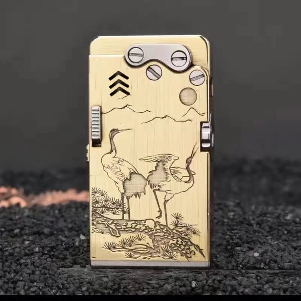 Encendedor Mecánico Artesanal - Latón y Titanio Recargable