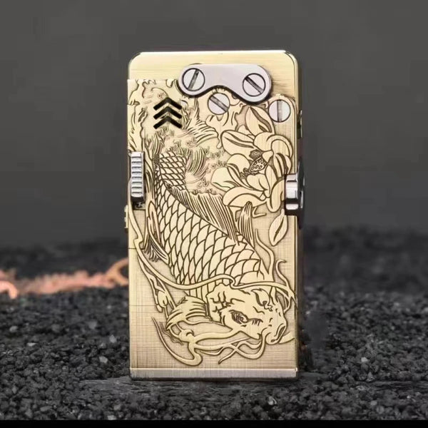 Encendedor Mecánico Artesanal - Latón y Titanio Recargable