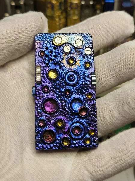 Encendedor Mecánico Artesanal - Latón y Titanio Recargable