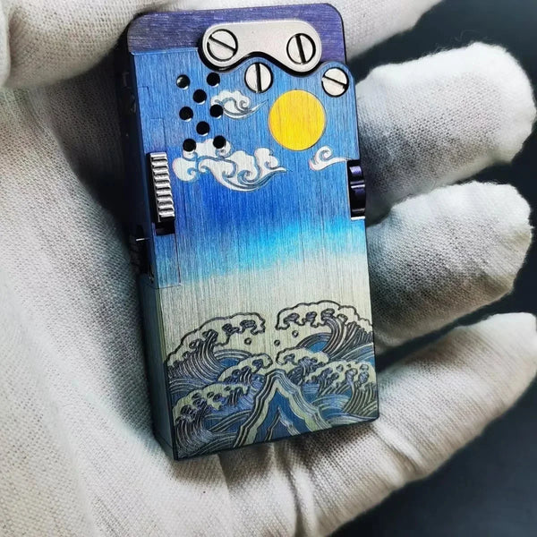 Encendedor Mecánico Artesanal - Latón y Titanio Recargable