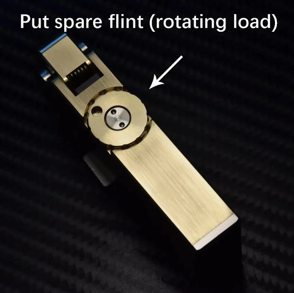 Encendedor Mecánico Artesanal - Latón y Titanio Recargable