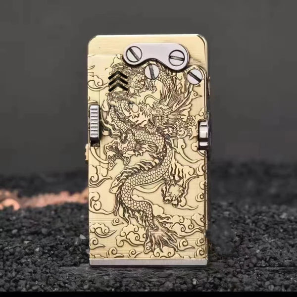 Encendedor Mecánico Artesanal - Latón y Titanio Recargable