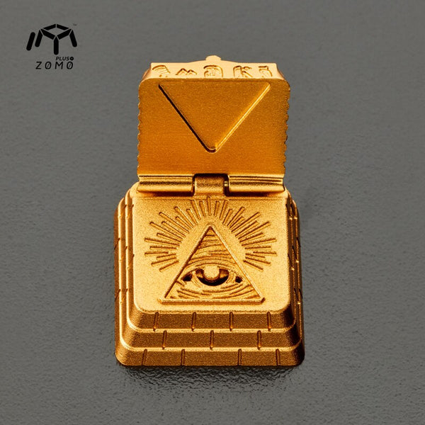 Ojo de la Providencia Akhenatón Faraón Egipto - Keycap Artesanal en Aluminio Anodizado CNC, Compatible con Interruptores Cherry MX