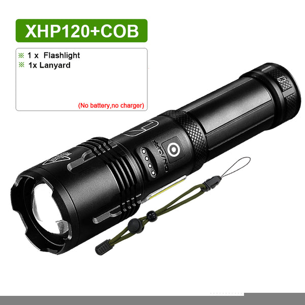 Super Linterna USB Recargable XHP120 XHP90 Antorcha