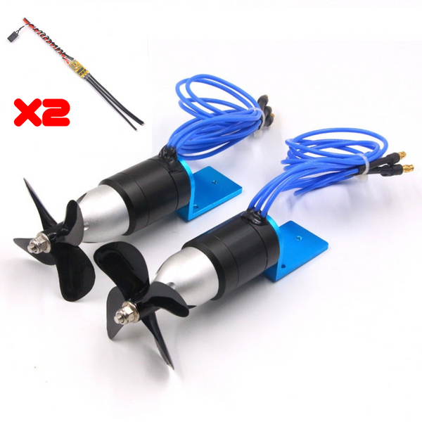 Propulsor submarino IPX8 motor resistente al agua 2838 350KV 2,4 KG motor sin escobillas de empuje con hélice de 60mm para barcos ROV e-foil RC